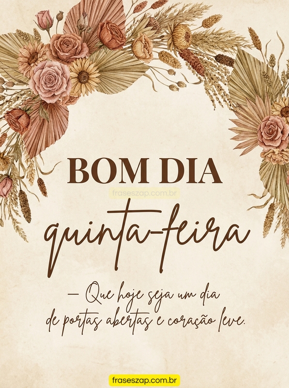 Imagem de quinta-feira para compartilhar no WhatsApp