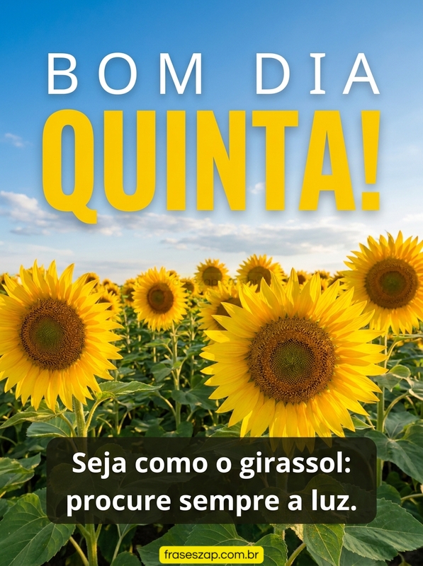 Imagem de quinta-feira para compartilhar no WhatsApp