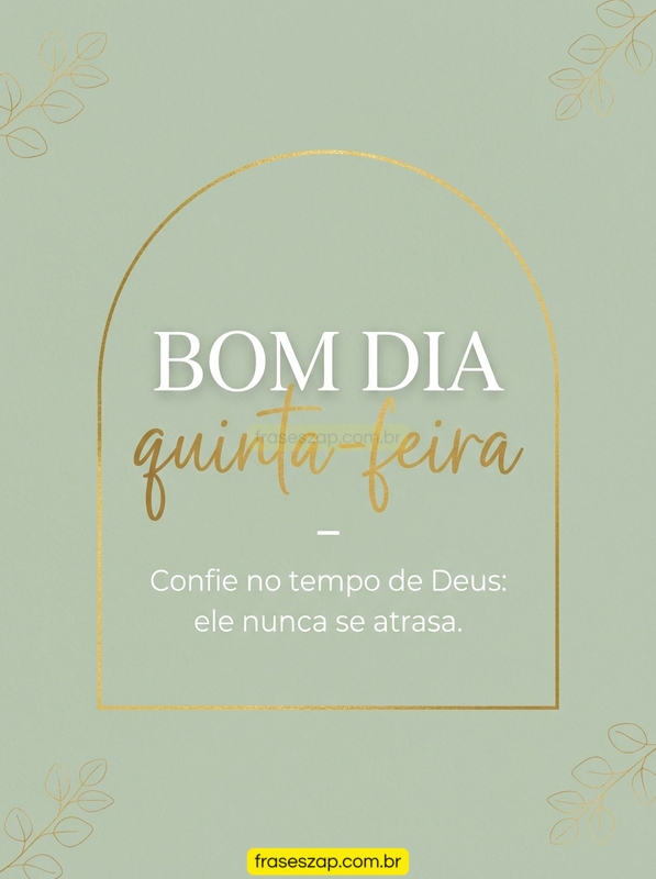 Imagem de quinta-feira para compartilhar no WhatsApp