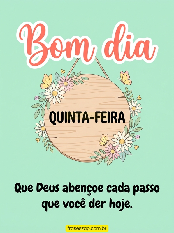Imagem de quinta-feira para compartilhar no WhatsApp
