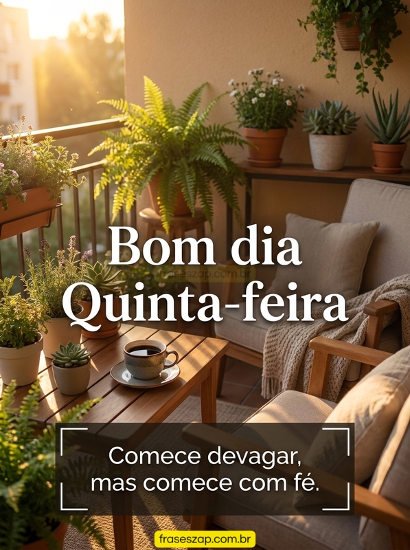 Imagem de quinta-feira para compartilhar no WhatsApp