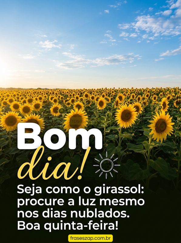 Imagem de quinta-feira para compartilhar no WhatsApp