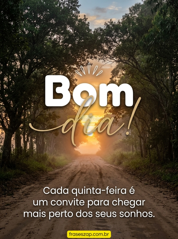 Imagem de quinta-feira para compartilhar no WhatsApp