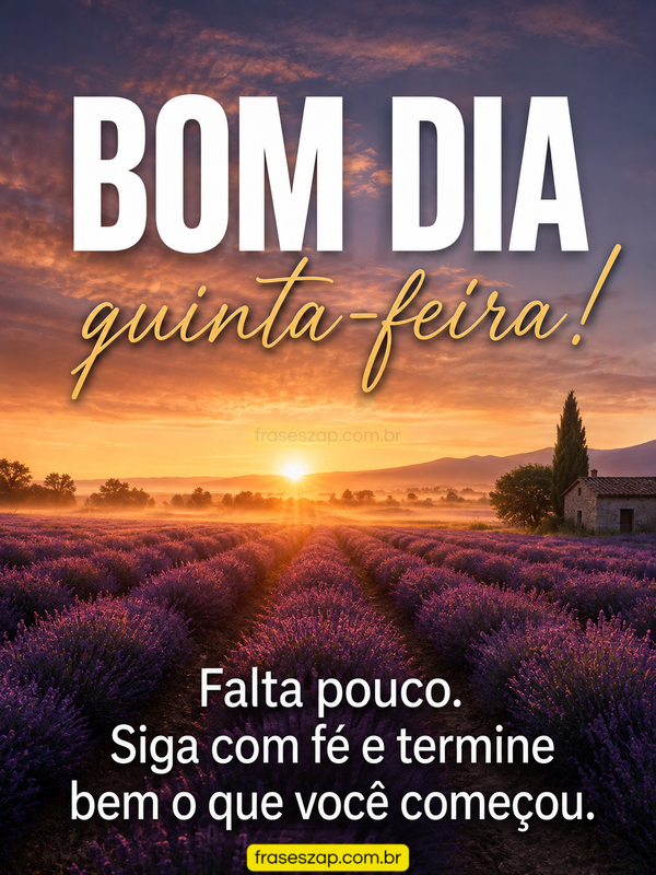 Imagem de quinta-feira para compartilhar no WhatsApp