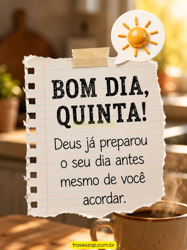 Imagem de quinta-feira para compartilhar no WhatsApp
