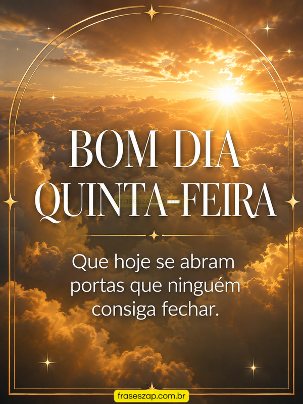 Imagem de quinta-feira para compartilhar no WhatsApp
