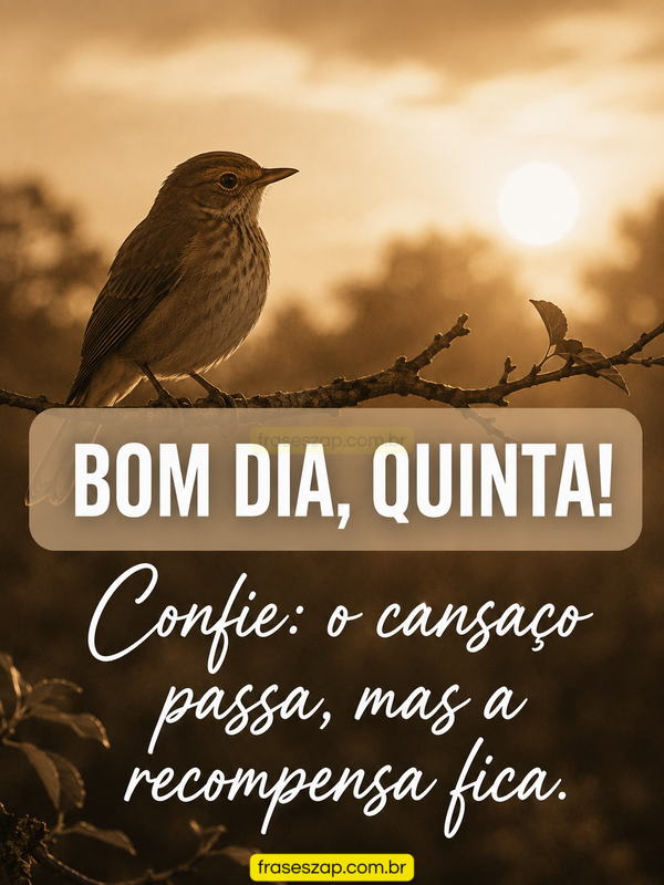 Imagem de quinta-feira para compartilhar no WhatsApp