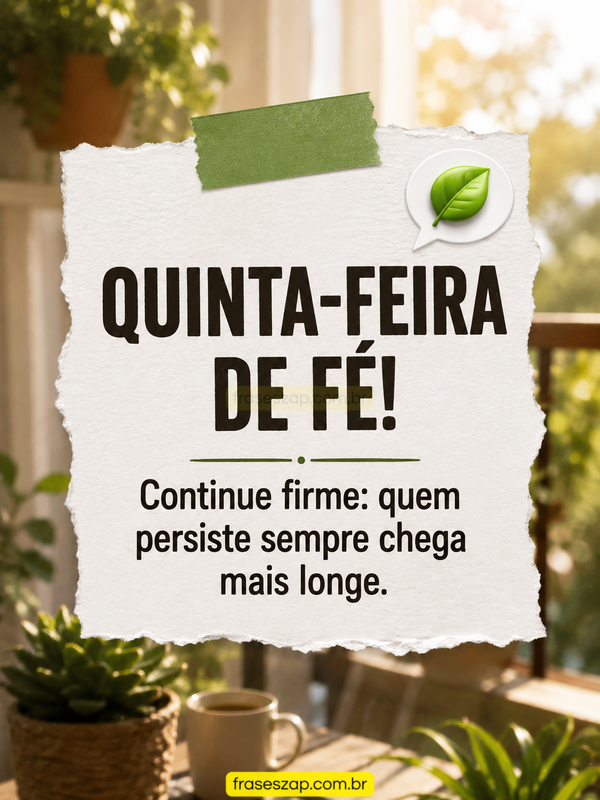 Imagem de quinta-feira para compartilhar no WhatsApp