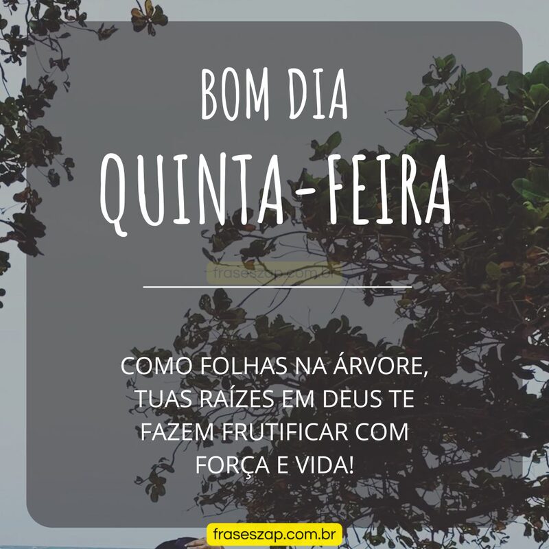 Imagem de quinta-feira para compartilhar no WhatsApp