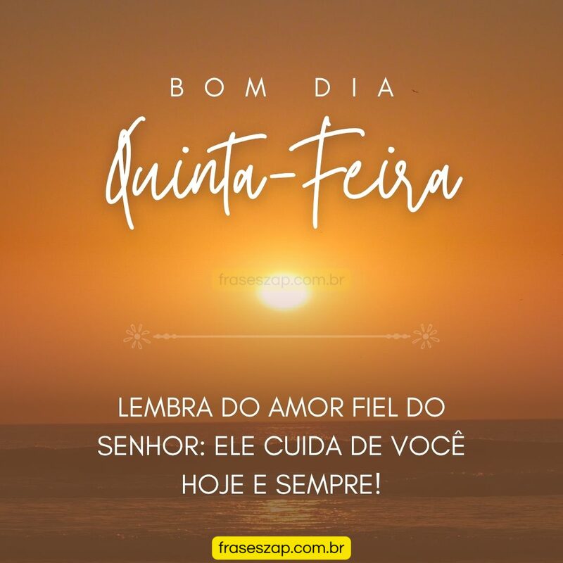 Imagem de quinta-feira para compartilhar no WhatsApp