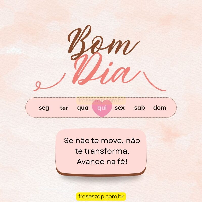 Imagem de quinta-feira para compartilhar no WhatsApp
