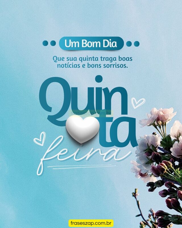 Imagem de quinta-feira para compartilhar no WhatsApp