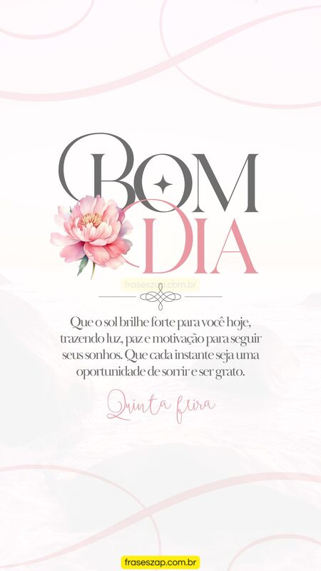 Imagem de quinta-feira para compartilhar no WhatsApp