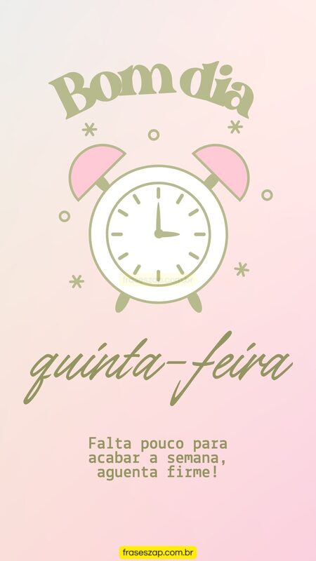 Imagem de quinta-feira para compartilhar no WhatsApp