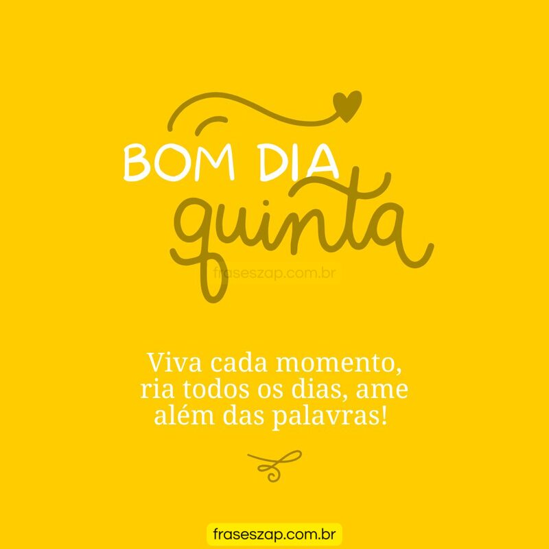 Imagem de quinta-feira para compartilhar no WhatsApp