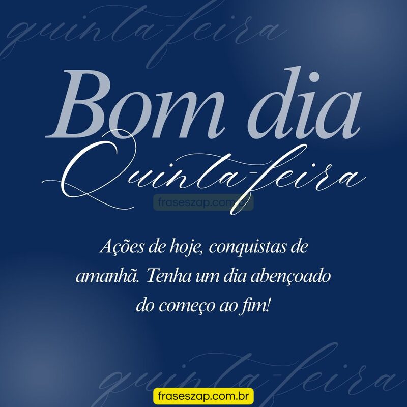 Imagem de quinta-feira para compartilhar no WhatsApp