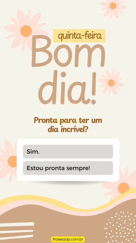 Imagem de quinta-feira para compartilhar no WhatsApp