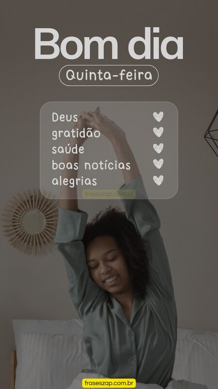 Imagem de quinta-feira para compartilhar no WhatsApp
