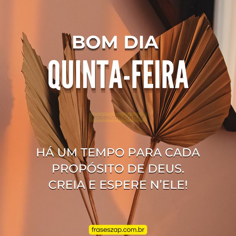 Imagem de quinta-feira para compartilhar no WhatsApp
