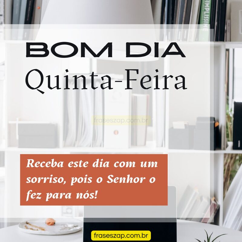 Imagem de quinta-feira para compartilhar no WhatsApp