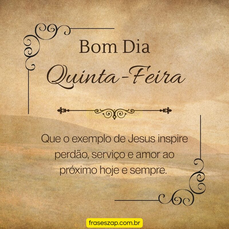 Imagem de quinta-feira para compartilhar no WhatsApp