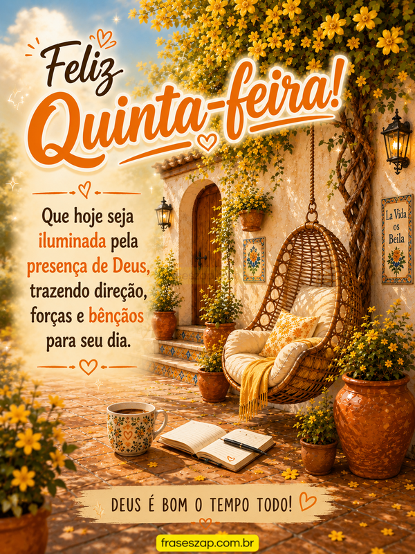 Imagem de quinta-feira para compartilhar no WhatsApp