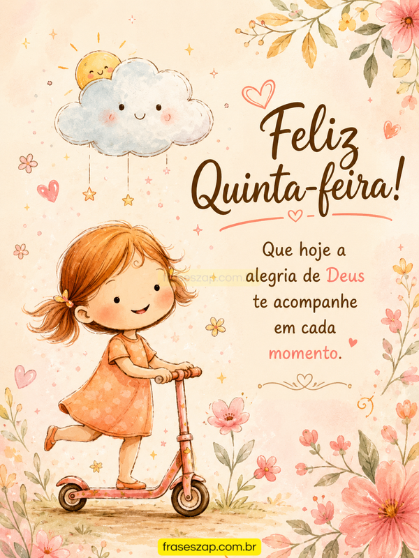 Imagem de quinta-feira para compartilhar no WhatsApp
