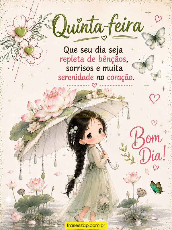 Imagem de quinta-feira para compartilhar no WhatsApp