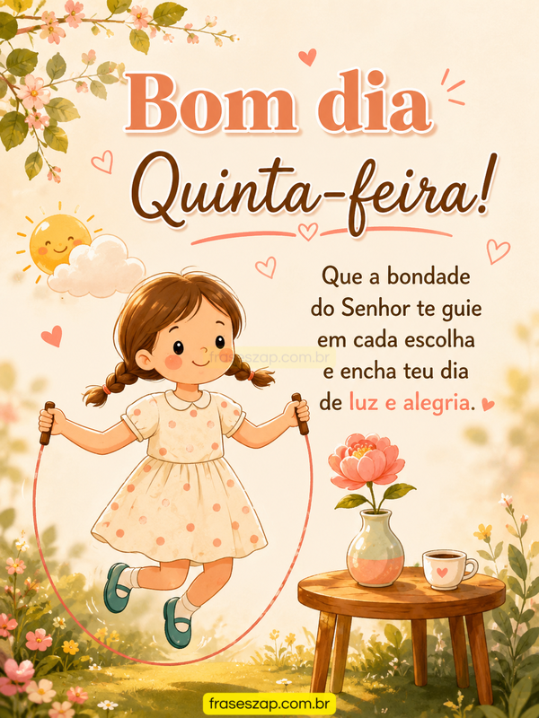 Imagem de quinta-feira para compartilhar no WhatsApp