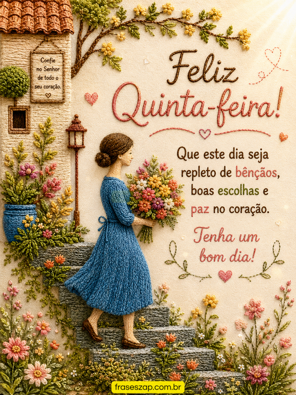 Imagem de quinta-feira para compartilhar no WhatsApp