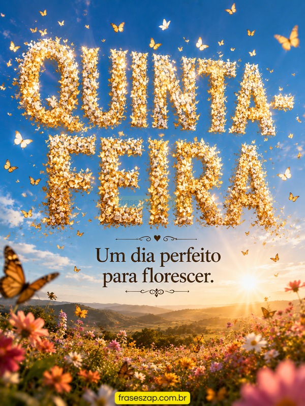 Imagem de quinta-feira para compartilhar no WhatsApp
