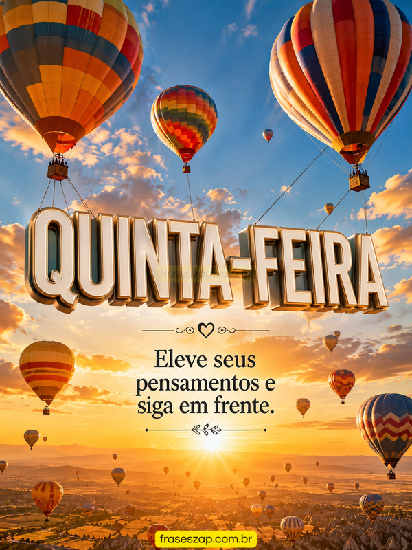 Imagem de quinta-feira para compartilhar no WhatsApp