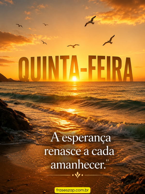 Imagem de quinta-feira para compartilhar no WhatsApp