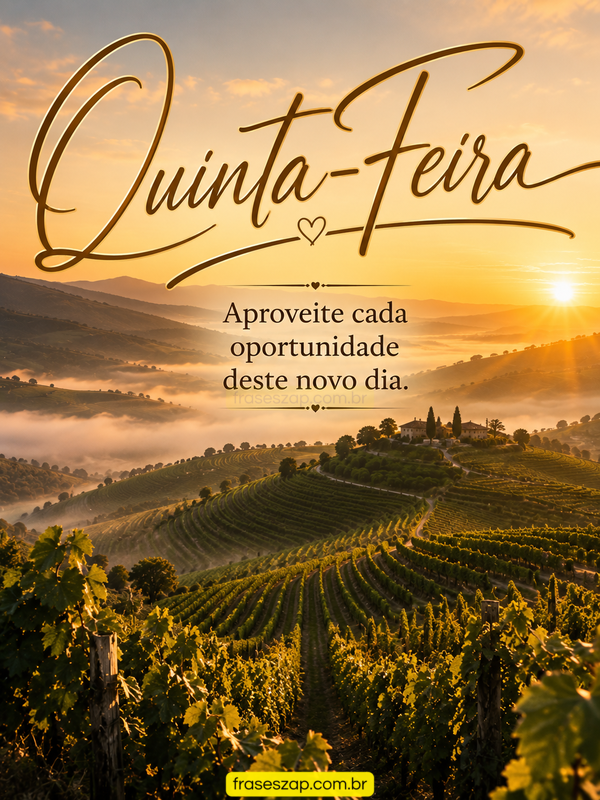 Imagem de quinta-feira para compartilhar no WhatsApp