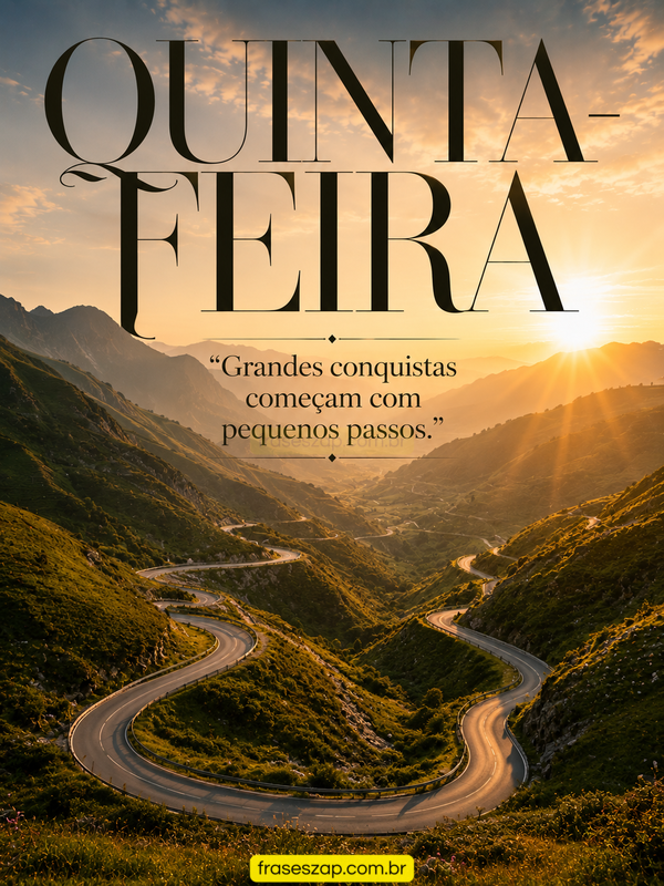 Imagem de quinta-feira para compartilhar no WhatsApp