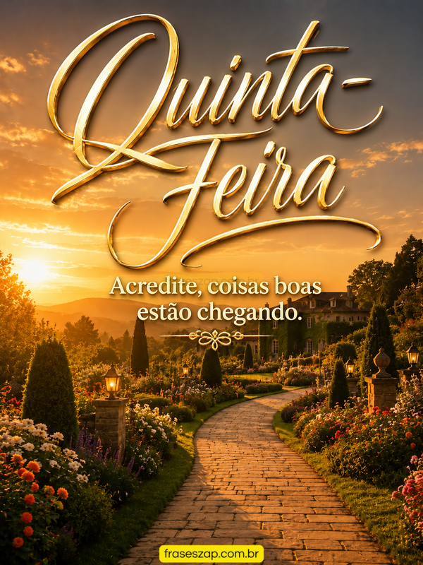 Imagem de quinta-feira para compartilhar no WhatsApp