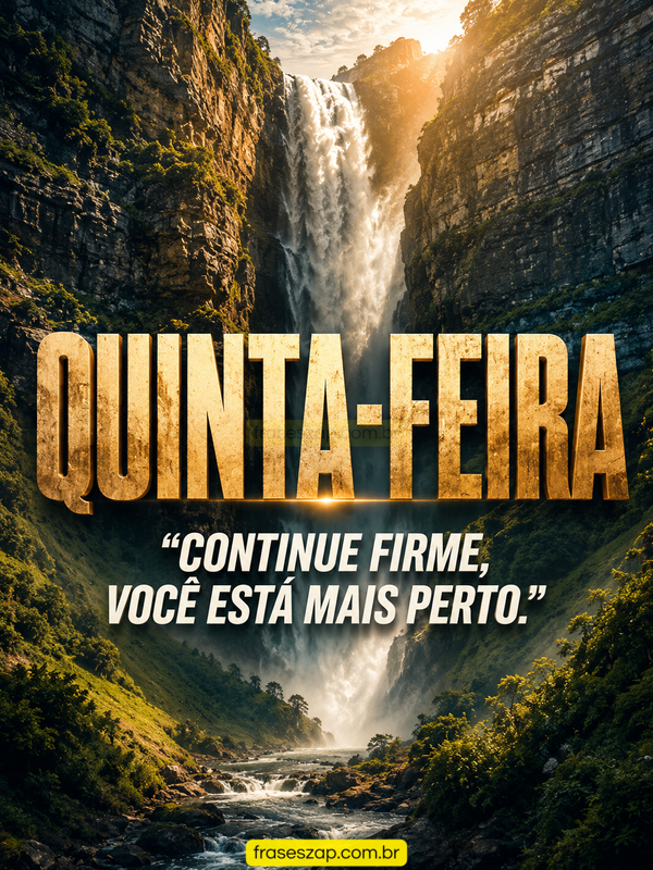 Imagem de quinta-feira para compartilhar no WhatsApp