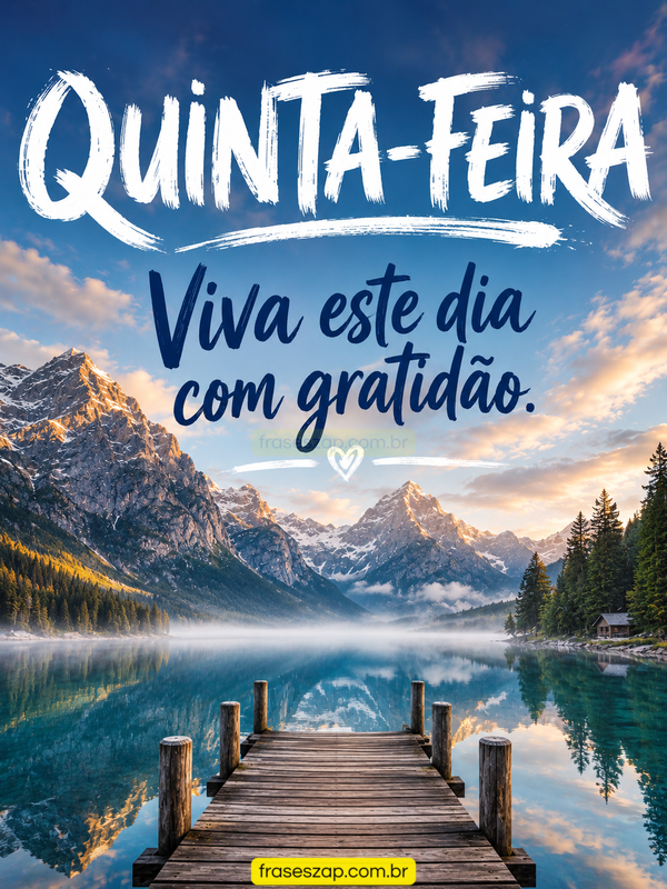 Imagem de quinta-feira para compartilhar no WhatsApp
