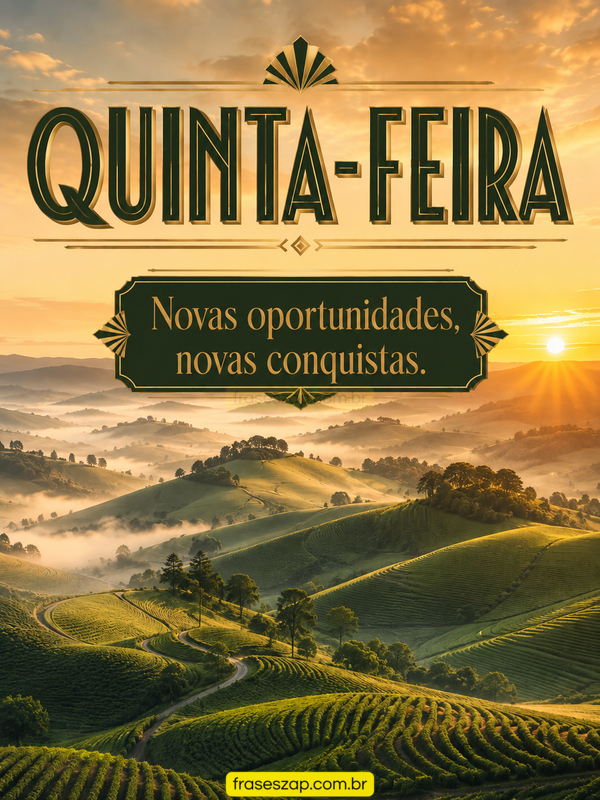 Imagem de quinta-feira para compartilhar no WhatsApp