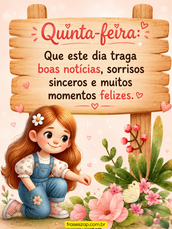 Imagem de quinta-feira para compartilhar no WhatsApp