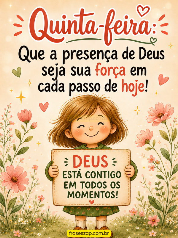 Imagem de quinta-feira para compartilhar no WhatsApp