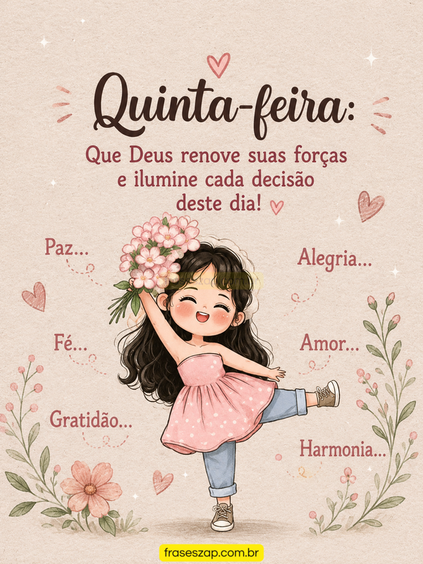 Imagem de quinta-feira para compartilhar no WhatsApp