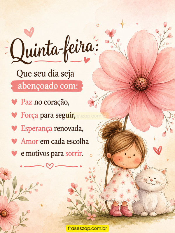 Imagem de quinta-feira para compartilhar no WhatsApp
