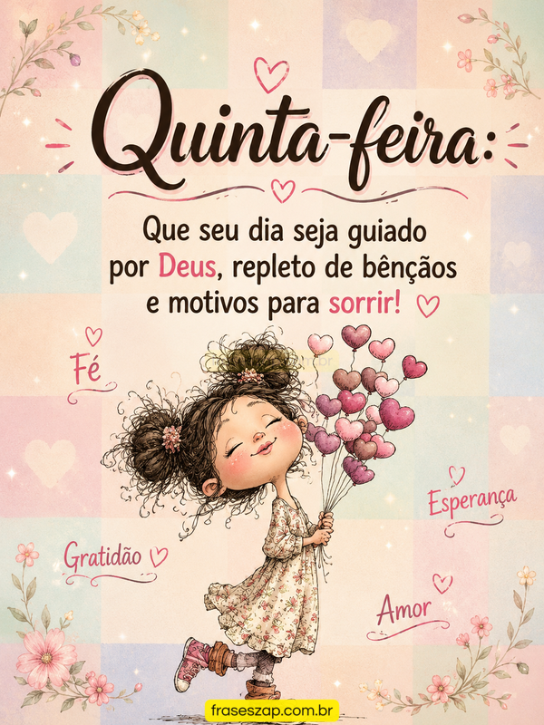Imagem de quinta-feira para compartilhar no WhatsApp