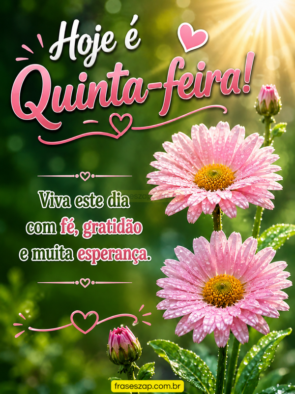 Imagem de quinta-feira para compartilhar no WhatsApp