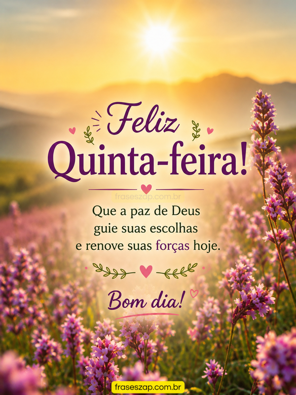 Imagem de quinta-feira para compartilhar no WhatsApp