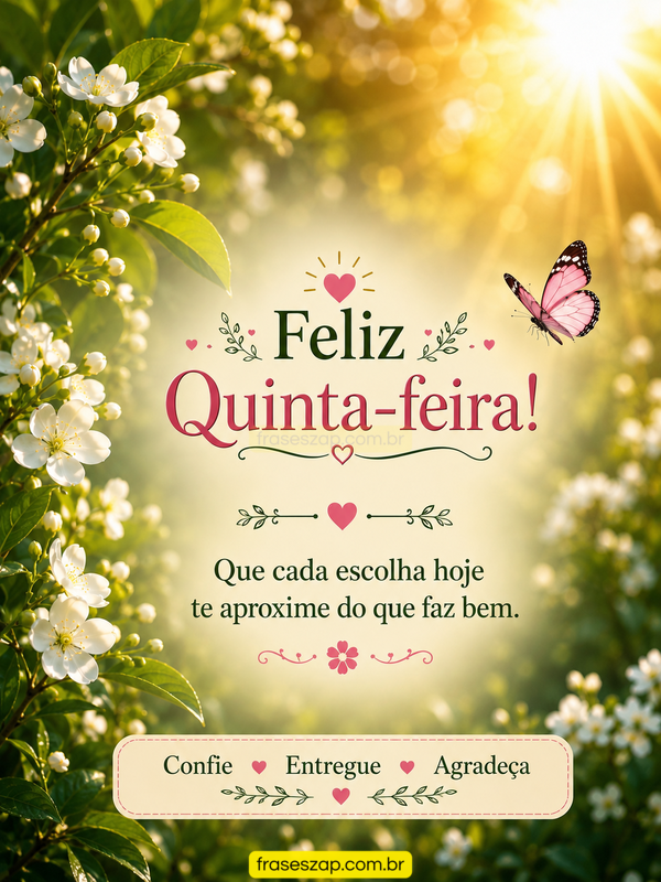 Imagem de quinta-feira para compartilhar no WhatsApp
