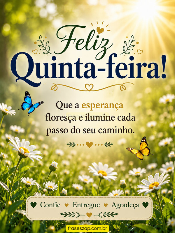Imagem de quinta-feira para compartilhar no WhatsApp