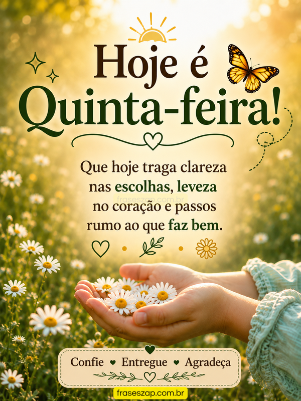 Imagem de quinta-feira para compartilhar no WhatsApp