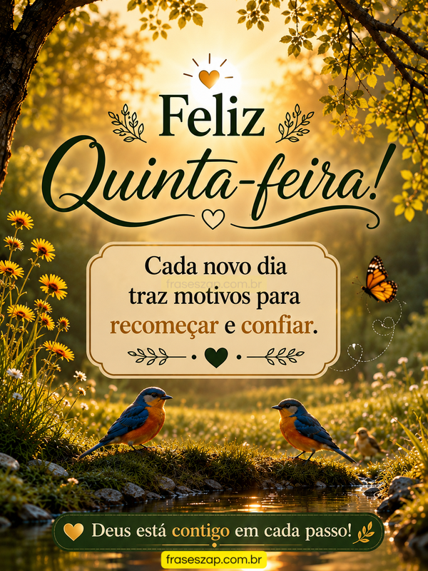 Imagem de quinta-feira para compartilhar no WhatsApp